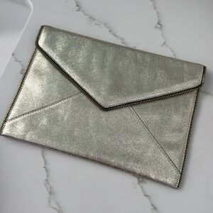 Rebecca Minkoff gold envelope clutch